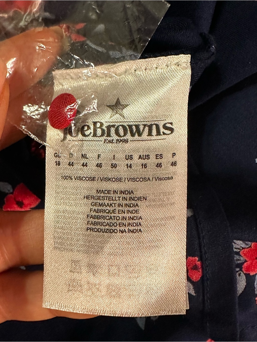 Joe Browns Blue Floral Tea Dress Puff Sleeve Midi Cottagecore NWT Size 14 - Picture 13 of 15